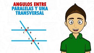 ANGULOS ENTRE PARALELAS Y UNA TRANSVERSAL Super facil  Para principiantes [upl. by Bostow689]