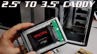 ADD A 25quot SSD TO A 35quot HDD BAY  ROSEWILL ADAPTER [upl. by Ruscio618]