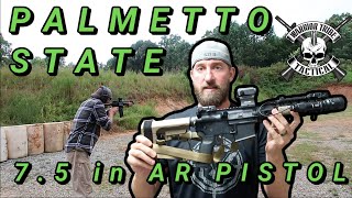 Palmetto State Armory 75 inch AR Pistol  Review  Range Time [upl. by Judy]