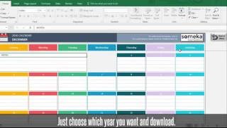 Dynamic Calendar Excel Template  Free Download Excel Calendar [upl. by Neeleuqcaj]