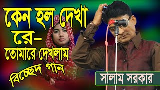 বাউল সালাম সরকার বিচ্ছেদ গান  কেন হল দেখা রে তোমারে দেখলাম  baul bicched gaan salam sarkar 2021 [upl. by Acceber]