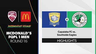 McDonalds FQPL 1 Men R16  Capalaba FC vs Southside Eagles Highlights [upl. by Idnahs97]