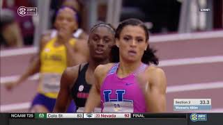 Sydney McLaughlin breaks U20 400m World Record SEC Indoor Champs 2018 [upl. by Lisa]