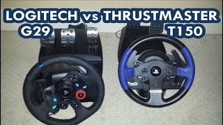 Logitech G29G923 vs Thrustmaster T150 [upl. by Rhine871]