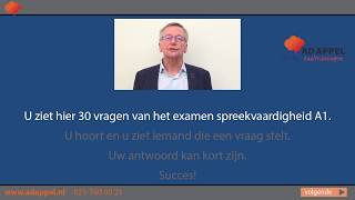 EXAMENTRAINER A1  Spreken  30 vragen  set 1 2025 [upl. by Eelnodnarb]