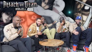 The War Hammer Titan vs Eren Attack on Titan Season 4 Episode 6 REACTION [upl. by Anaeli]