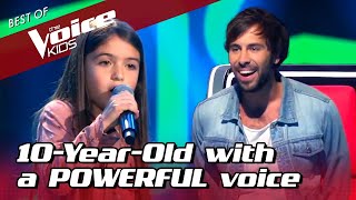 10YearOld POWERHOUSE surprises EVERYONE in The Voice Kids [upl. by Teague320]