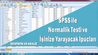 Normallik Testi SPSS Normal dağılım testi Normal Dağılmayan Veri için Çözümler [upl. by Laynad]