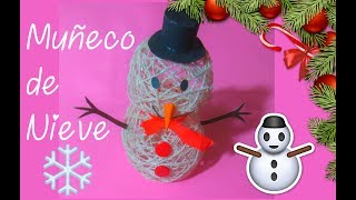 Muñeco De Nieve Hecho De LanaEstambre  DIY NAVIDAD [upl. by Backler793]