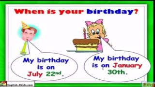 Months amp birthdays – When is your birthday  Unit 3 [upl. by Undry]