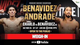 Benavidez vs Andrade OFFICIAL WEIGHIN [upl. by Brothers]