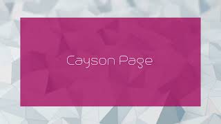 Cayson Page  appearance [upl. by Soo]