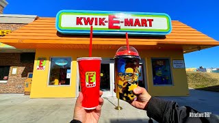 The Simpsons KwikEMart in Real Life  Buzz Cola amp Squishee  The Simpsons 4D Attraction [upl. by Nytsuj492]