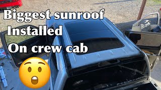 HOW TO Custom panoramic sunroof on SilveradoSierra P1 [upl. by Otrebcire579]