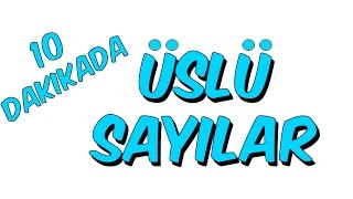 10dk da ÜSLÜ SAYILAR  Tonguc Akademi [upl. by Odla]