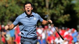 Rory McIlroy v Patrick Reed  Incredible putts and reaction [upl. by Ylnevaeh533]