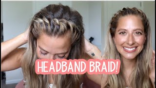 HOW TO EASY TWISTED HEADBAND BRAID  SHORT MEDIUM amp LONG HAIRSTYLE [upl. by Attennhoj]