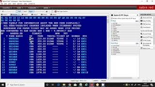 Sabre Training Fare Quote FQ Analysis [upl. by Cooperstein]