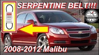 Serpentine Belt On 20082012 Chevy Malibu How To Install amp Replace 24L ECOTEC 4 Cylinder [upl. by Assyla]