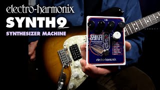 ElectroHarmonix SYNTH9 Synthesizer Machine EHX Pedal Demo by Bill Ruppert [upl. by Rabkin762]