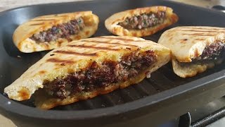 How To Make Arayes  Pita Stuffed With Meat [upl. by Anastassia]