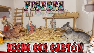 Pesebre hecho con Cartón Una manualidad Diy muy facil de hacer [upl. by Airym399]