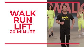 Walk Run Lift  20 Minute Workout [upl. by Bussey]