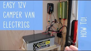 Super EASY 12V Camper Van ELECTRICS  How To [upl. by Coopersmith]