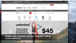 Order and Activate Verizon Prepaid Online [upl. by Tatiania]