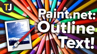 How to Outline Text with Paint NET [upl. by Moretta]