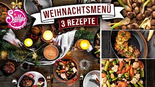 Weihnachts Menü 3 Rezeptideen  3 XMas Menu Ideas  Sallys Welt [upl. by Yvi976]