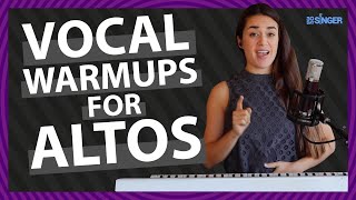 Beginner ALTO Vocal Exercises  Easy 10 minute warmup  30 Day Singer [upl. by Odlo]