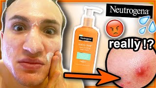 I tried Neutrogena VISIBLY CLEAR Spot Proofing Face Wash for ONE WEEK [upl. by Aelegna]