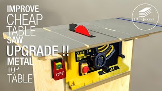 Table Saw Upgrade with Metal Top Table  Portable amp precision [upl. by Klute]