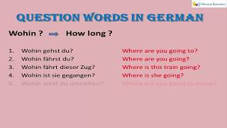 W Fragen Deutsch  Question Words In German [upl. by Strickler296]