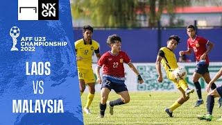 AFF U23 Championship 2022  Laos vs Malaysia highlights [upl. by Hgielime]