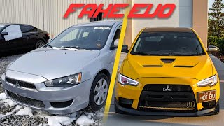 Turning my LANCER into an EVO X in 15 minutes [upl. by Cram]