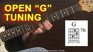 GUITAR Open quotGquot Tuning [upl. by Atnauqahs]