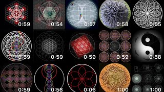 108 Sacred Geometry Animations by Quentin Carpenter Natureofflowers [upl. by Lenneuq383]