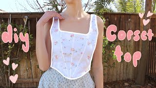 DIY Trendy Corset Top  Pattern Available  Easy Tutorial 🧚FairyCore Vibes🧚 [upl. by Redleh]