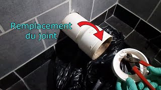 Comment remplacer un joint de pipe dévacuation sanitaire WC [upl. by Allecnirp]