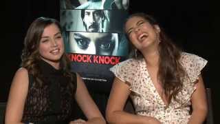 Knock Knock Interview Lorenza Izzo and Ana De Armas [upl. by Pearlstein]