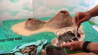 DIY Volcano How to Make and Build a Volcano Then watch it ERUPT [upl. by Atsejam433]