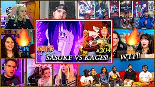 🔥Sasuke Vs The Kages🤯 Power of The Five Kage😈Shippuden 204 REACTION MASHUP 疾風伝 海外の反応 [upl. by Sontag]