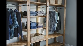 Build a Closet How to Build Industrial Style Closet  Freestanding [upl. by Ayrotal]