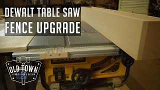 FENCE UPGRADE for Dewalt DW745DWE7485 Table Saw  Workshop Projects  Old Town Fabrication amp Design [upl. by Allesig]