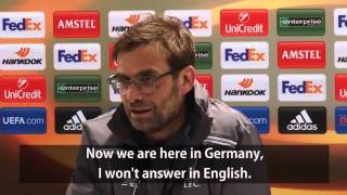 Klopp refuses to speak English in Germany [upl. by Adnohsat]