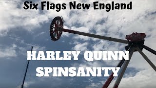 Six Flags New England  Harley Quinn Spinsanity  Full Cycle Off Ride  New for 2018 [upl. by Ferdy619]