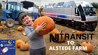 Johnys New Jersey Transit Train Ride To The Pumpkin Patch Alstede Farm From Penn Station [upl. by Leanna785]