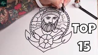 TOP 15 TATTOO DESIGNS you can Draw Right NOW [upl. by Mandi]